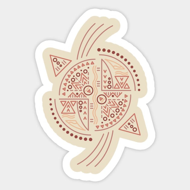 Boho Desert Spiral Design Sticker by JDP Designs